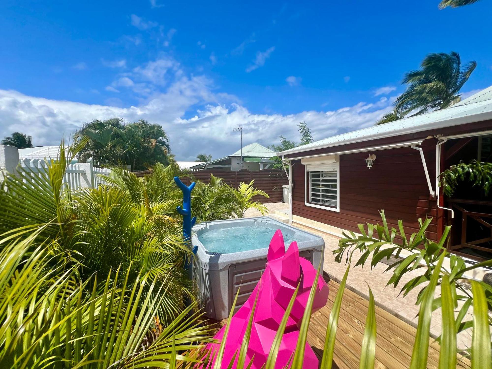 Villa Simeon Saint Francois Avec Piscine Privee Et Jacuzzi Proche Plage Экстерьер фото