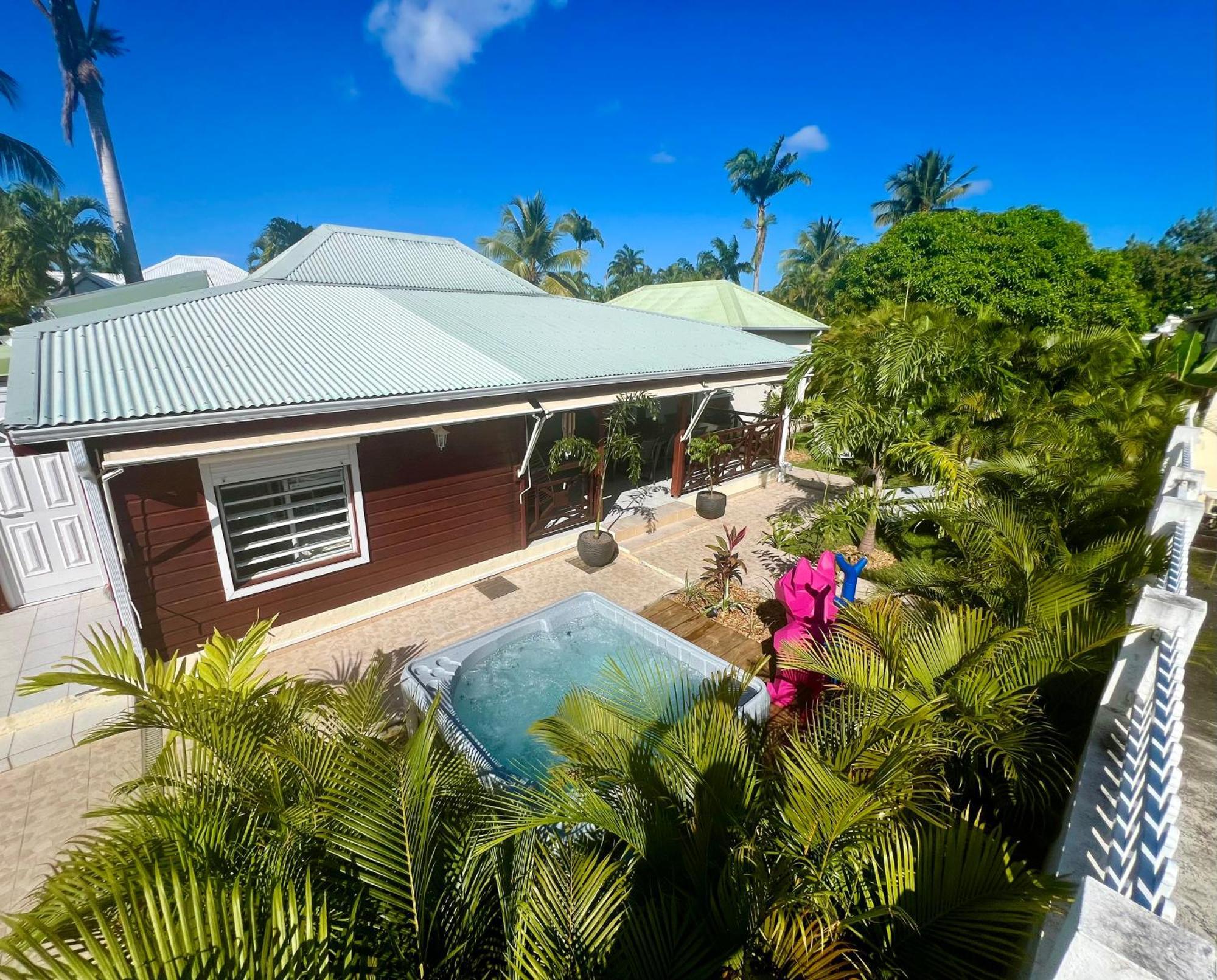 Villa Simeon Saint Francois Avec Piscine Privee Et Jacuzzi Proche Plage Экстерьер фото