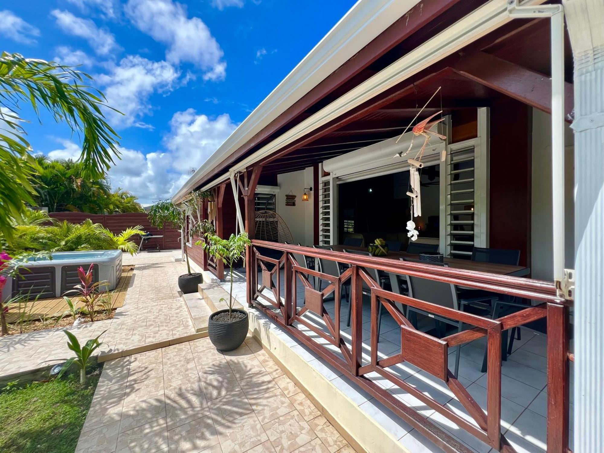 Villa Simeon Saint Francois Avec Piscine Privee Et Jacuzzi Proche Plage Экстерьер фото