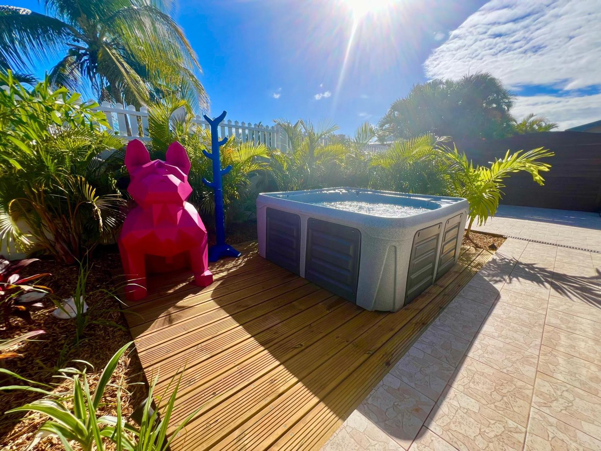 Villa Simeon Saint Francois Avec Piscine Privee Et Jacuzzi Proche Plage Экстерьер фото